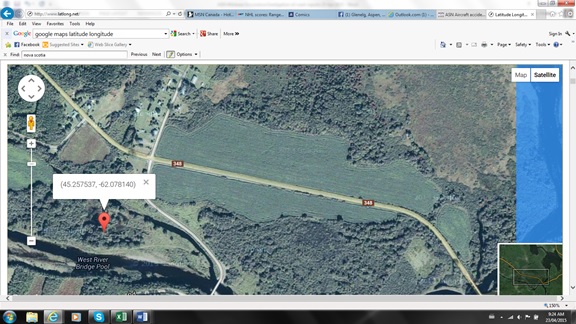 Google Map showing Glenelg, Nova Scotia