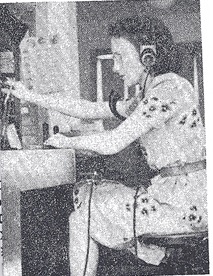 Miss Laurie Sears, the Chief Telephone Operator at Sherbrooke, NS - from the archives of Norma Cooke.